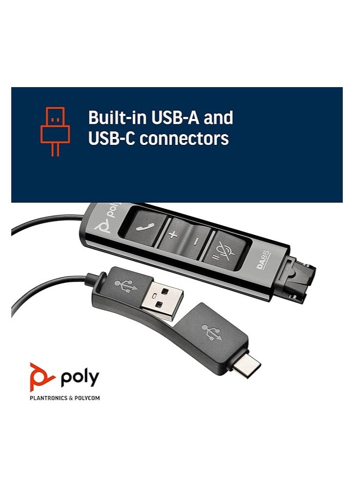 plantronics - Plantronics DA85 USBC Audio Processor BUILT IN USB-A AND USB-CONNECTOR - Image 1