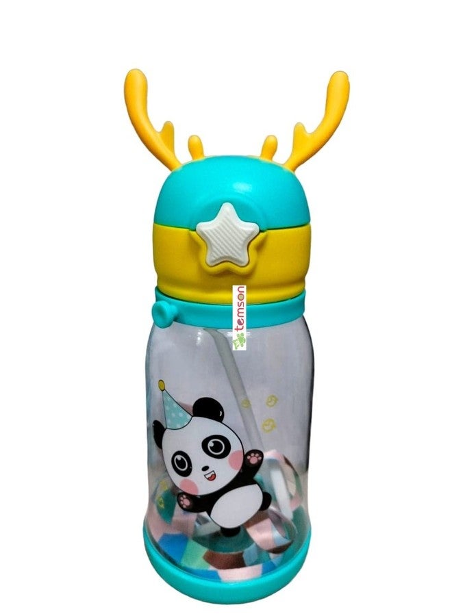 TEMSON Cartoon Design Kids Water Bottle For Kids, Anti-Leak Sipper Bottle For Kids (GBT-863)(Green) - Image 1