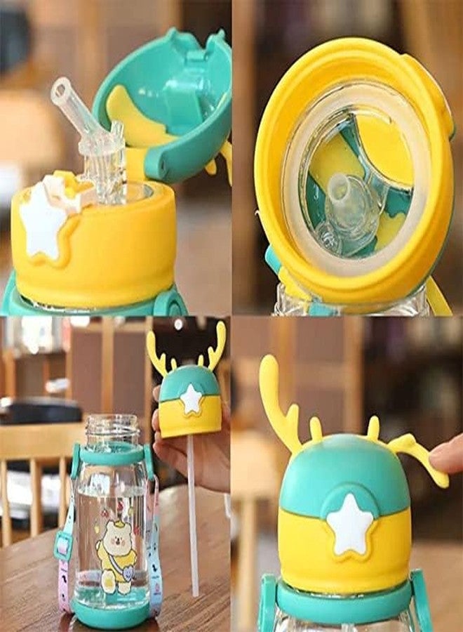 TEMSON Cartoon Design Kids Water Bottle For Kids, Anti-Leak Sipper Bottle For Kids (GBT-863)(Green) - Image 4