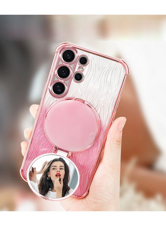 general Glitter Case for Samsung Galaxy S25, Ultra-thin Transparent Shiny Ring Support Anti-shock Housing, Soft TPU Silicone Glitter Women Cover - Image 2