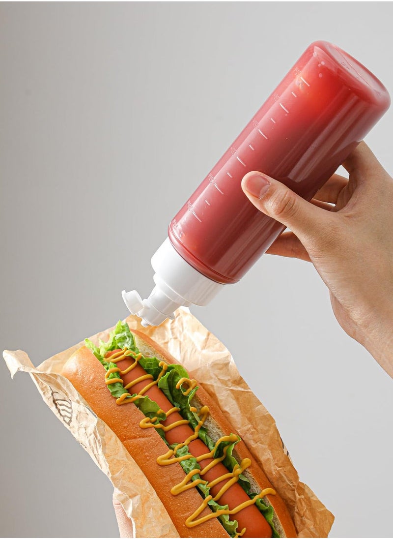 Condiment Squeeze Bottles, Clear BPA Free Commercial Condiment Set, Multipurpose 11.5oz Sauce Bottles for Ketchup, Dressing, 340ML - Image 4