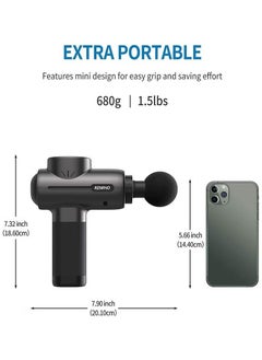 RENPHO RENPHO Powerful Portable Massage Gun with Long Battery Life and 10 Min Auto-off Protection - Black  - Image 2
