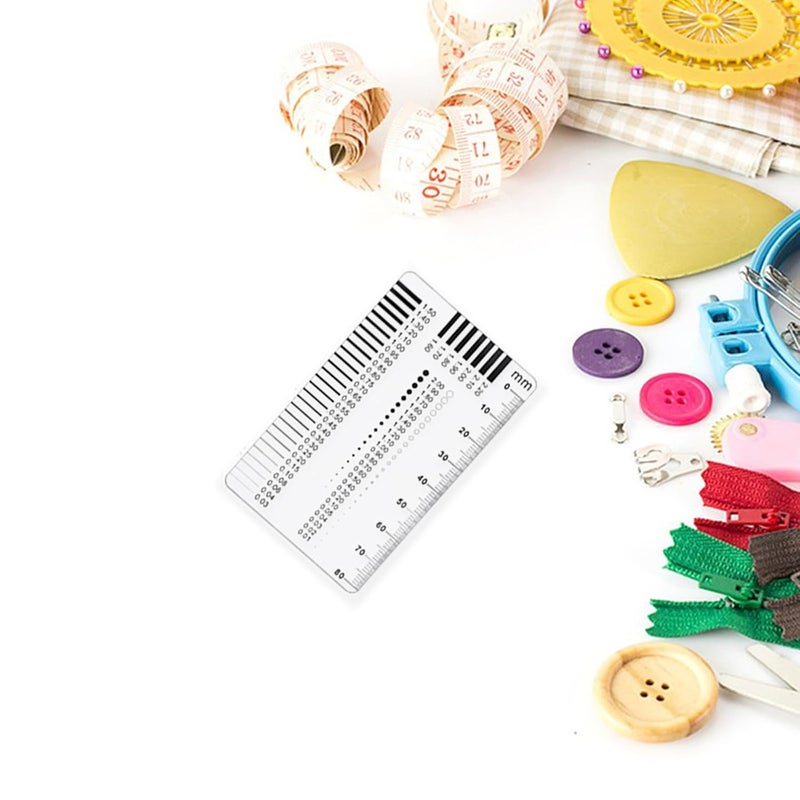 مخطط مراقبة الشقوق البلاستيكي الشفاف 2 قطعة أداة قياس محمولة لفحص الخدوش - Image 5