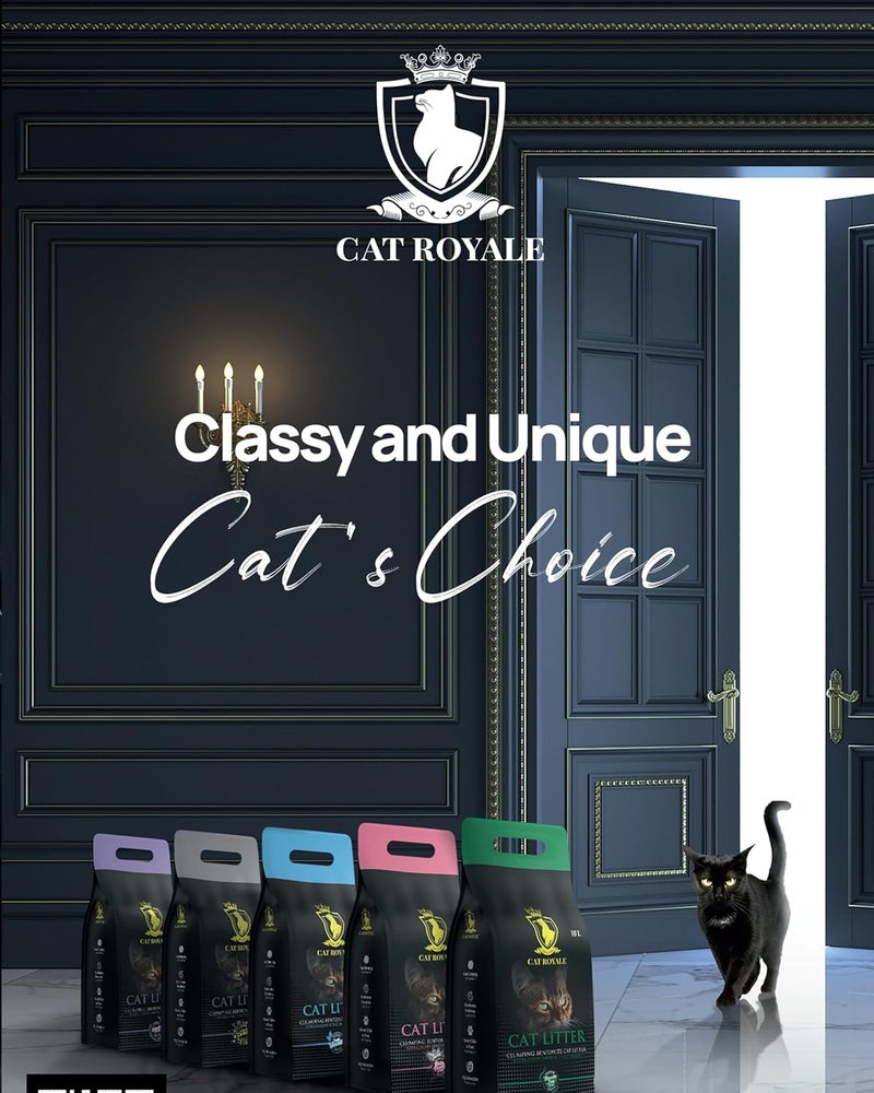 Cat Royale Lavender Scent Clumping Cat Litter, 5 L, Natural Bentonite, 99.5% Dust Free, Fast Firm Clumps, High Absorption, Low Tracking, Long Lasting Freshness - Image 4