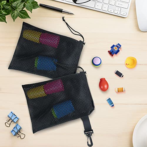 Riuog 10 PCS With Clips Mesh Drawstring Bags, Portable Nylon Storage Bags for toy,Sports Storage,Outdoor activities etc. (7.9x11.8in) - Image 5