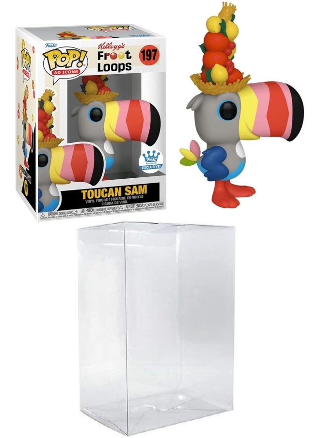 Funko Pop! Ad Icons: Kellogg's Froot Loops - Toucan Sam with Fruit Hat Shop Exclusive Bundled with a Byron's Attic Protector