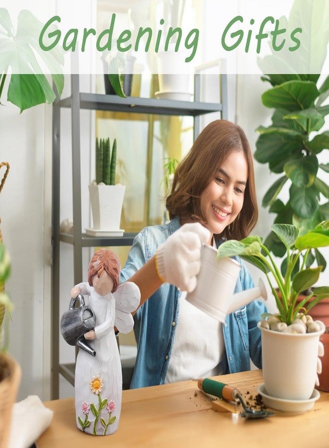JFHEDY هدايا البستنة للنساء من JFHEDY، تماثيل ملائكية كهدايا حماية للنساء، أفكار هدايا للمنزل الجديد، تمثال ملاك منحوت ومطلي يدويًا - Image 4