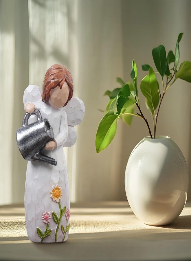 JFHEDY هدايا البستنة للنساء من JFHEDY، تماثيل ملائكية كهدايا حماية للنساء، أفكار هدايا للمنزل الجديد، تمثال ملاك منحوت ومطلي يدويًا - Image 5