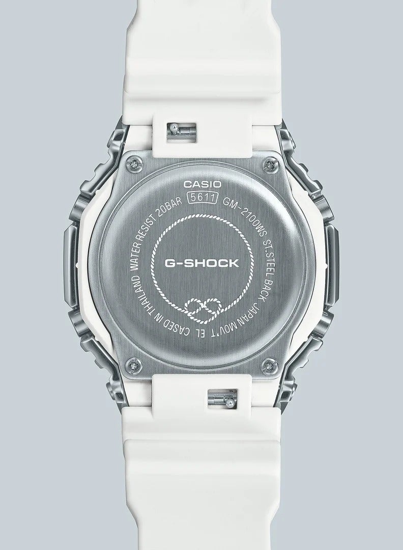 Casio G-Shock Watch - GM-2100WS-7ADR Grey Dial, White Band - Image 3