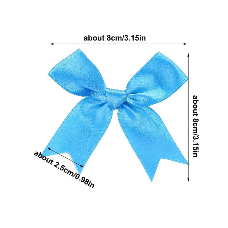 17 Light Brown Satin Ribbon Bows 40pcs for Wedding Party Gift Crafts Decor - Image 3