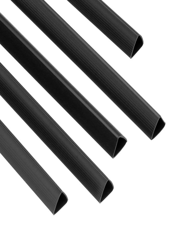 باتيكيل مجموعة باتيكيل من 100 قطعة من قضبان التجليد، قضبان تجليد 10 مم، مسكة منزلقة، سعة 70 ورقة، مقاس A4، مجلد تقارير مثلث الشكل، مناسب لغلاف التقارير والسيرة الذاتية، أسود - Image 1
