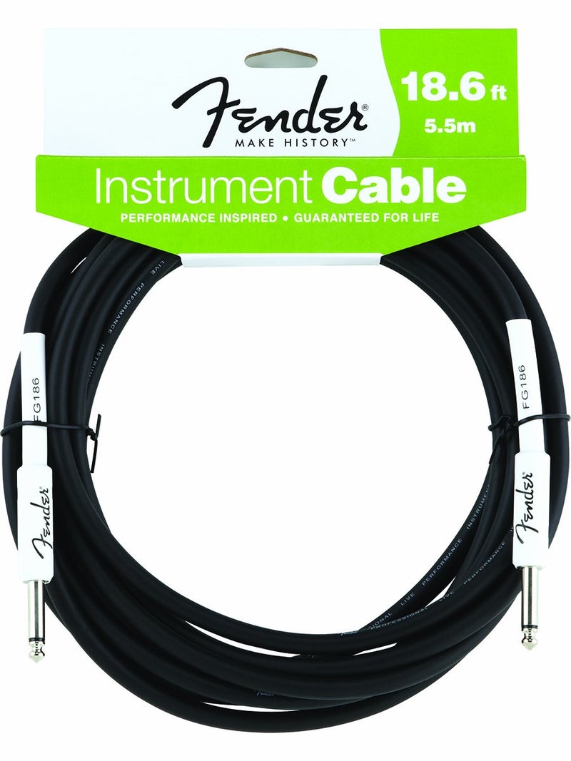 Fender Performance Series Instrument Cables (Straight-Straight Angle) for electric guitar, bass guitar, electric mandolin, pro audio