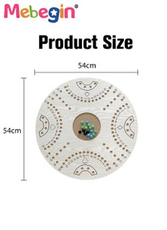 MEBEGIN Jackaroo Board Game Set with 16 Marbles and 54 Playing Cards, Fun Table Games for 4 Players, Wooden Creative Puzzle Toys, Parent-child Recreational Toys, Suitable for Family Activities and Parties, 54*54CM  - Image 5