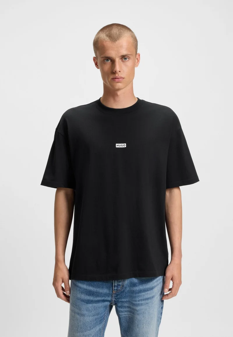 HUGO Cotton-jersey T-shirt with new-season logo story