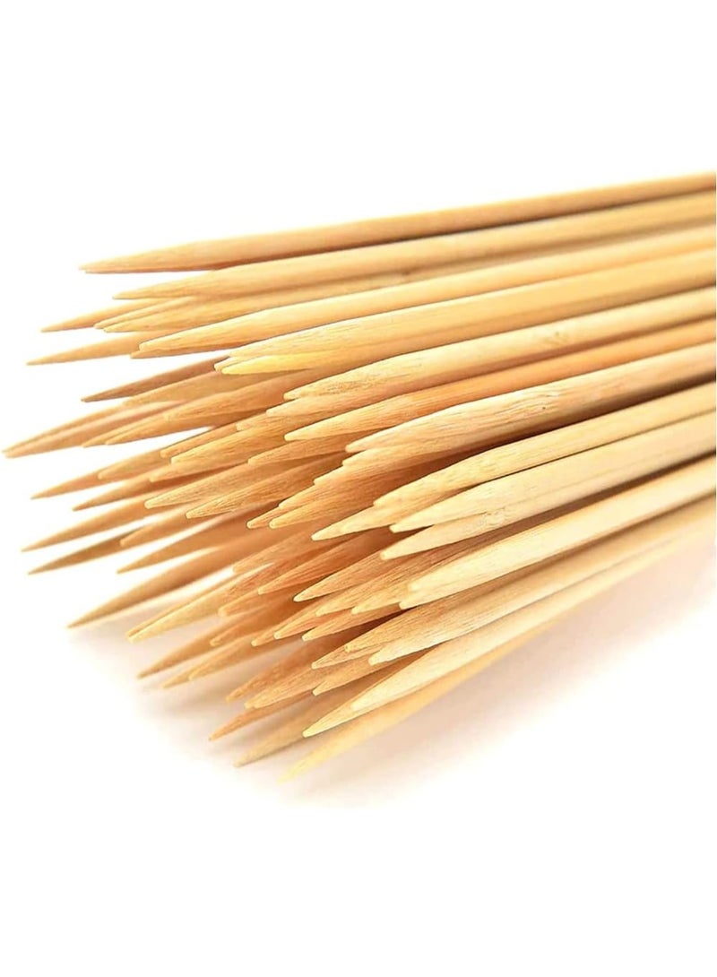 Genaric 50 Pieces Bamboo Sticks Wooden Skewers & Craft Sticks - Image 3