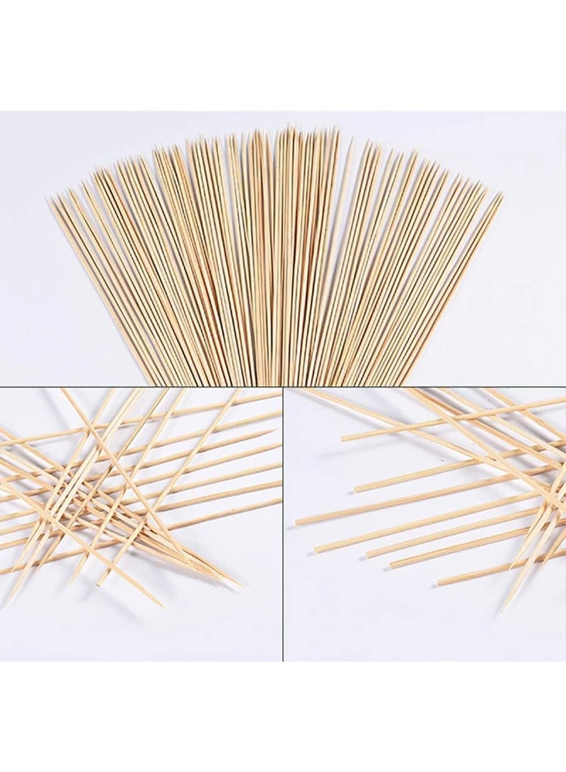 Genaric 50 Pieces Bamboo Sticks Wooden Skewers & Craft Sticks - Image 2