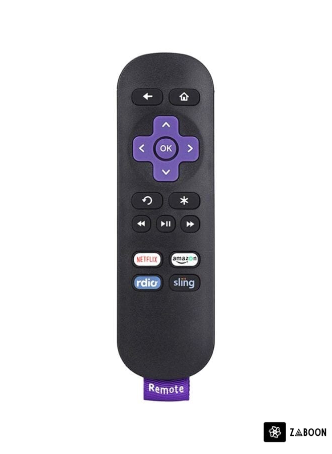 Zaboon Replacement Remote For ROKU 1/ 2/ 3/ 4 LT HD XD XS Black/Purple