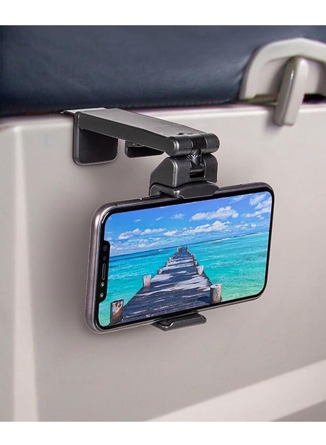 NIBEMINENT Universal in Flight Airplane Phone Holder Mount, Phone Mount for Car/Table, Hands Free Viewing with Multi-Directional Dual 360 Degree Rotation, Pocket Size Must Have Airplane Travel Essential Accessor