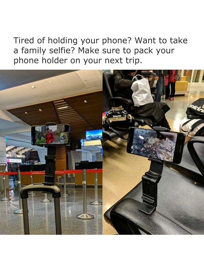 NIBEMINENT - Universal in Flight Airplane Phone Holder Mount, Phone Mount for Car/Table, Hands Free Viewing with Multi-Directional Dual 360 Degree Rotation, Pocket Size Must Have Airplane Travel Essential Accessor - Image 1
