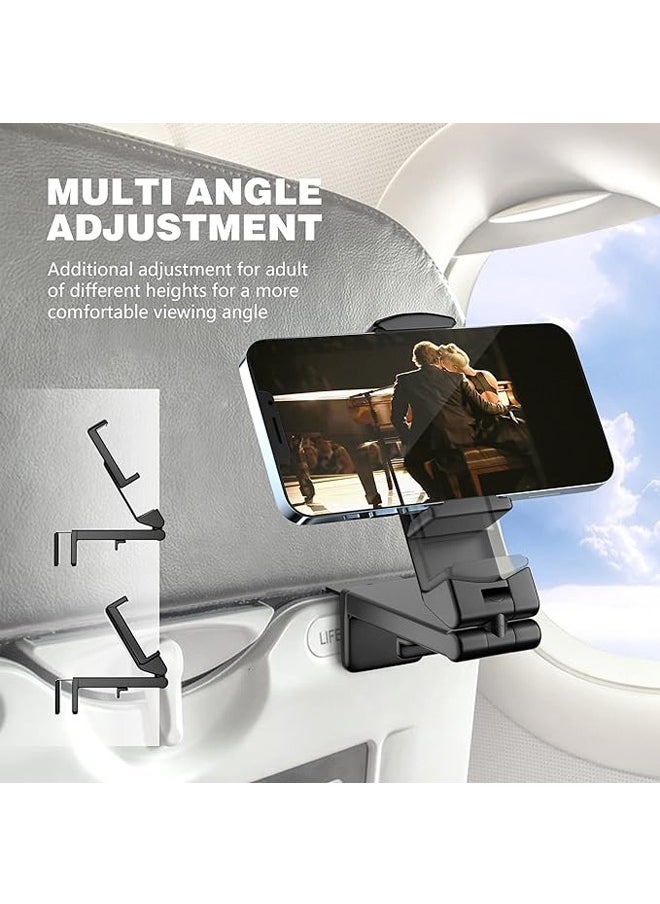 NIBEMINENT - Universal in Flight Airplane Phone Holder Mount, Phone Mount for Car/Table, Hands Free Viewing with Multi-Directional Dual 360 Degree Rotation, Pocket Size Must Have Airplane Travel Essential Accessor - Image 1