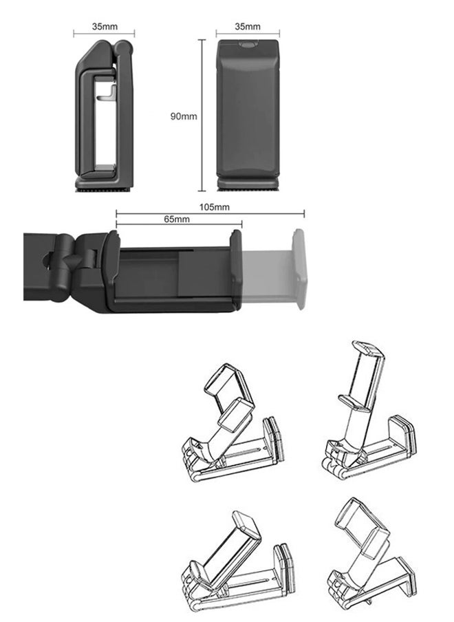 NIBEMINENT - Universal in Flight Airplane Phone Holder Mount, Phone Mount for Car/Table, Hands Free Viewing with Multi-Directional Dual 360 Degree Rotation, Pocket Size Must Have Airplane Travel Essential Accessor - Image 1