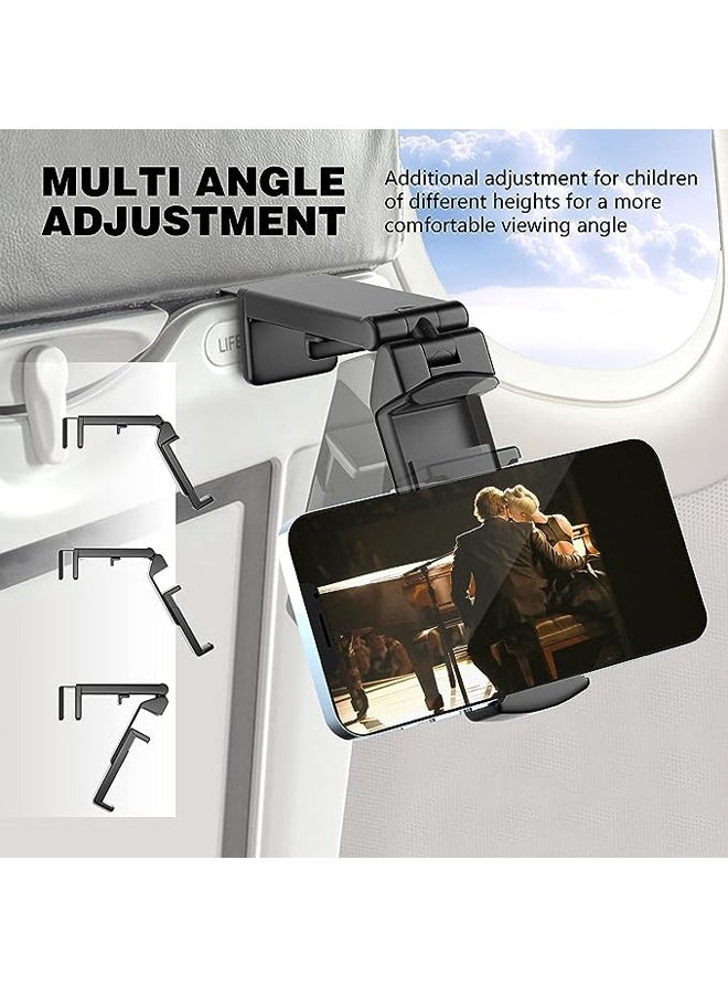 NIBEMINENT - Universal in Flight Airplane Phone Holder Mount, Phone Mount for Car/Table, Hands Free Viewing with Multi-Directional Dual 360 Degree Rotation, Pocket Size Must Have Airplane Travel Essential Accessor - Image 1