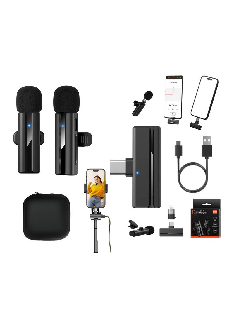 Captaintech Wireless 2 in 1 Lavalier Microphone Noise Reduction 8 hours ofsustained work - Image 2