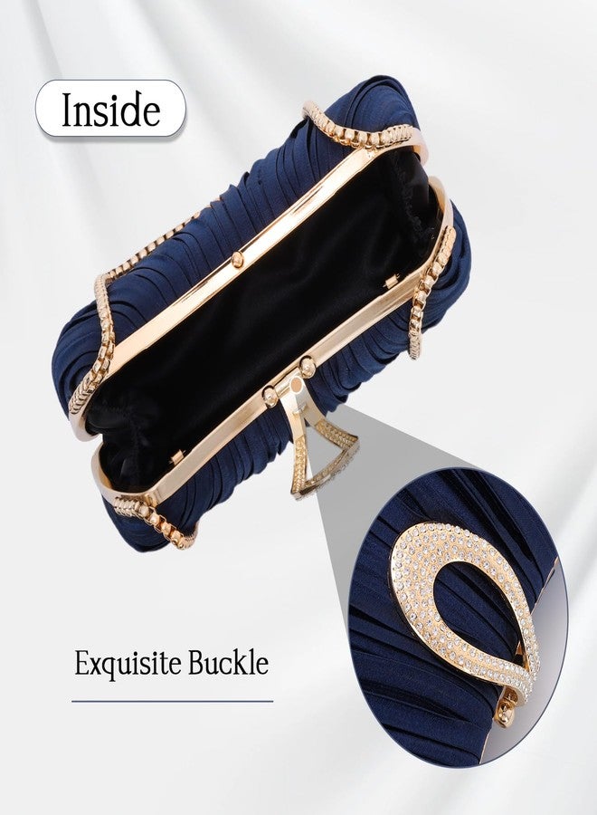 Oweisong Evening Bags for Women Formal Small Satin Clutch Purse - Image 4