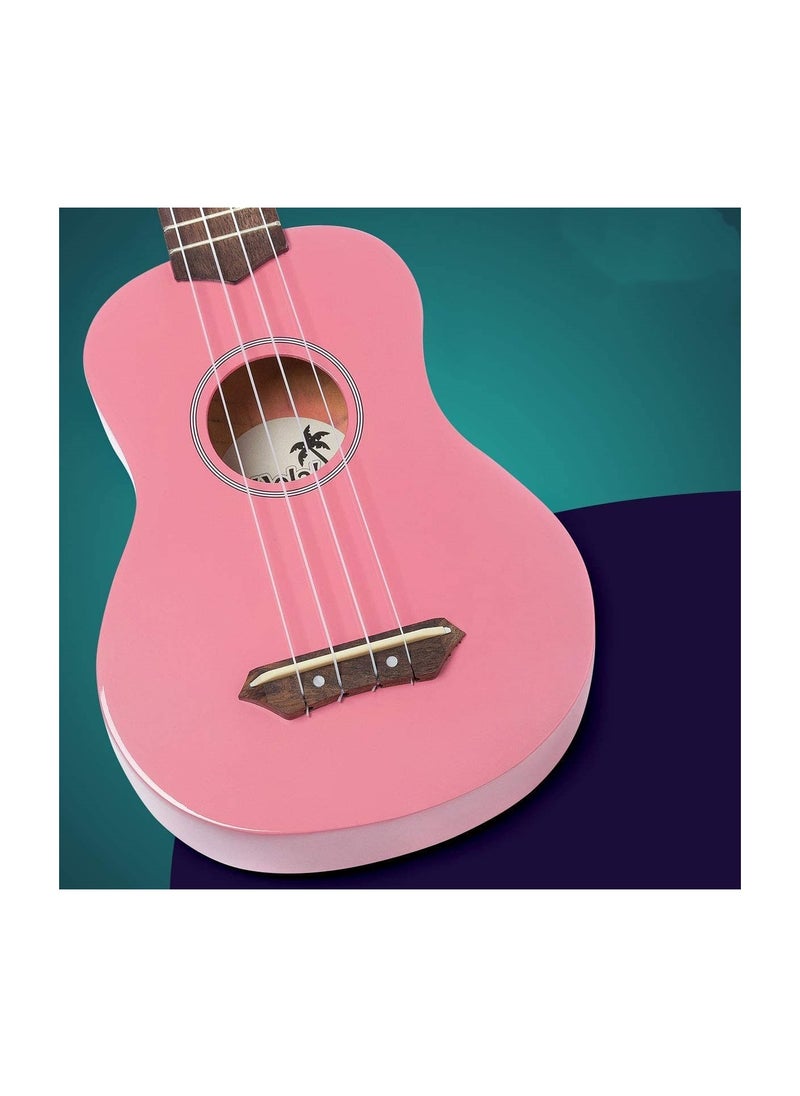 Mike Music 21inch ukulele with  Bag, Strap, Pick, and Extra Strings (Pink)  - Image 4