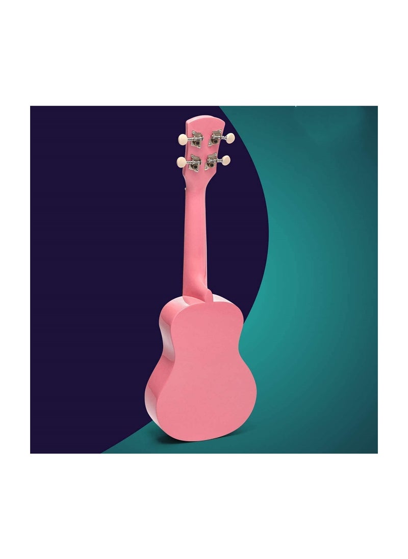 null - Mike Music 21inch ukulele with  Bag, Strap, Pick, and Extra Strings (Pink) - Image 1