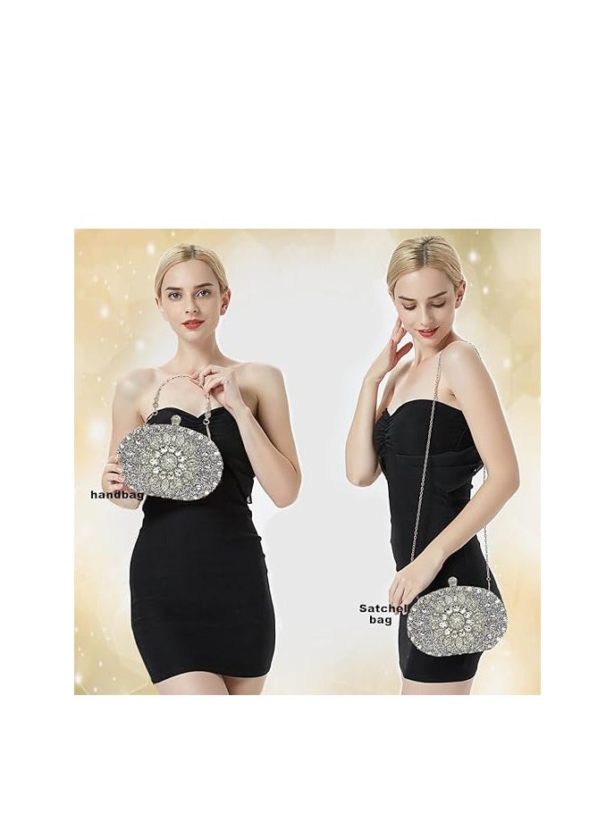 Generic - Gold Sunflower Clutch Purses For Women Rhinestone Evening Purse Sparkling Handbags Crystal Clutch For Wedding Party，Valentine's Day gift - Image 1