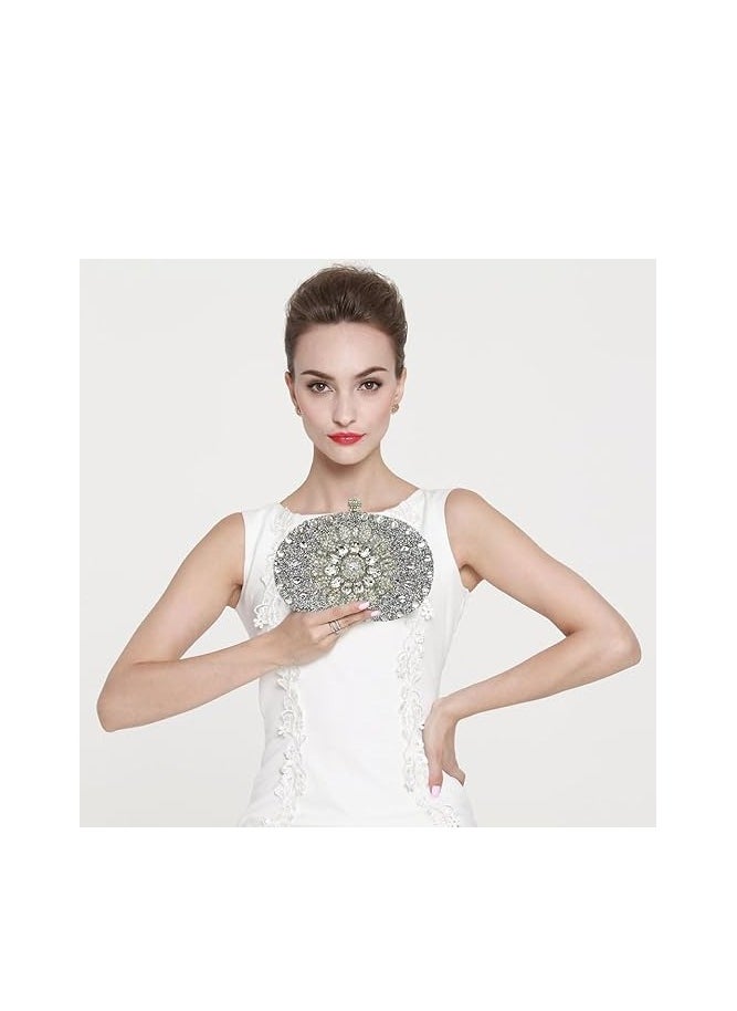 Generic - Gold Sunflower Clutch Purses For Women Rhinestone Evening Purse Sparkling Handbags Crystal Clutch For Wedding Party，Valentine's Day gift - Image 1