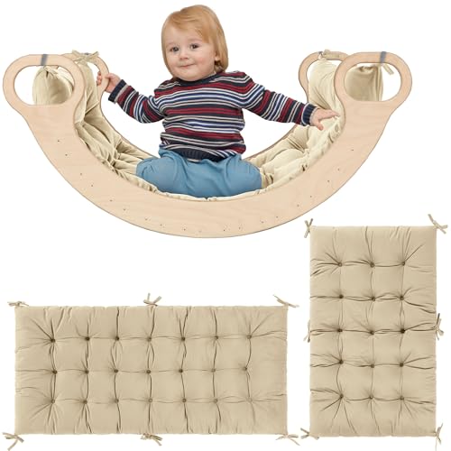 ROYALAY Premium Climbing Arch Set for Kids Arch Cushion Floor Cushion Toddler Nap Mat 34 20 3 inch Apricot - Image 1