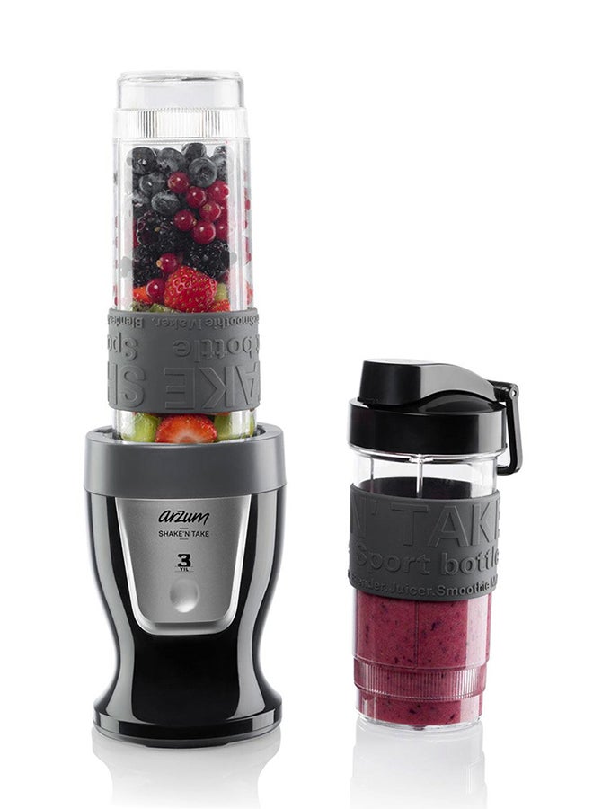 Arzum Shaken Take Compact Persnal  Blender And Smoothie Maker High Build Quality 400.0 ml 300.0 W AR 1032/SIYAH Black - Image 1