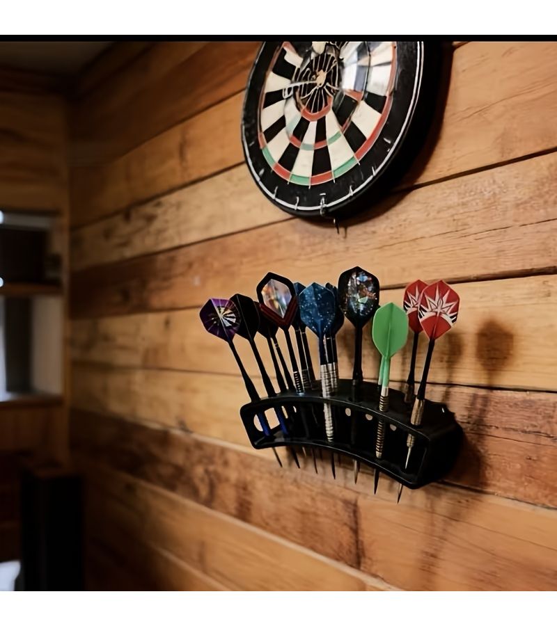 21 Slot Dart Holder Black Large Capacity Wall Mounted Storage Stand Organizer - Image 5