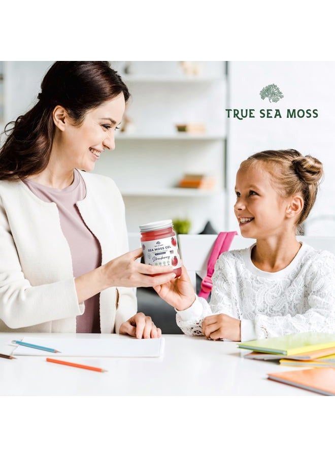 True Sea Moss Wildcrafted Irish Sea Moss Gel - Made with Dried Seaweed - Seamoss, Vegan-Friendly, Antioxidant Supports Digestion - Made in USA (Strawberry, Pack of 1) - Image 5