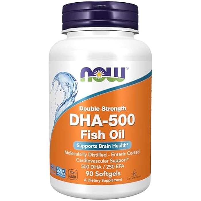now Supplements, DHA-500 with 250 EPA, Molecularly Distilled, Supports Brain Health*, 90 Softgels - Image 1