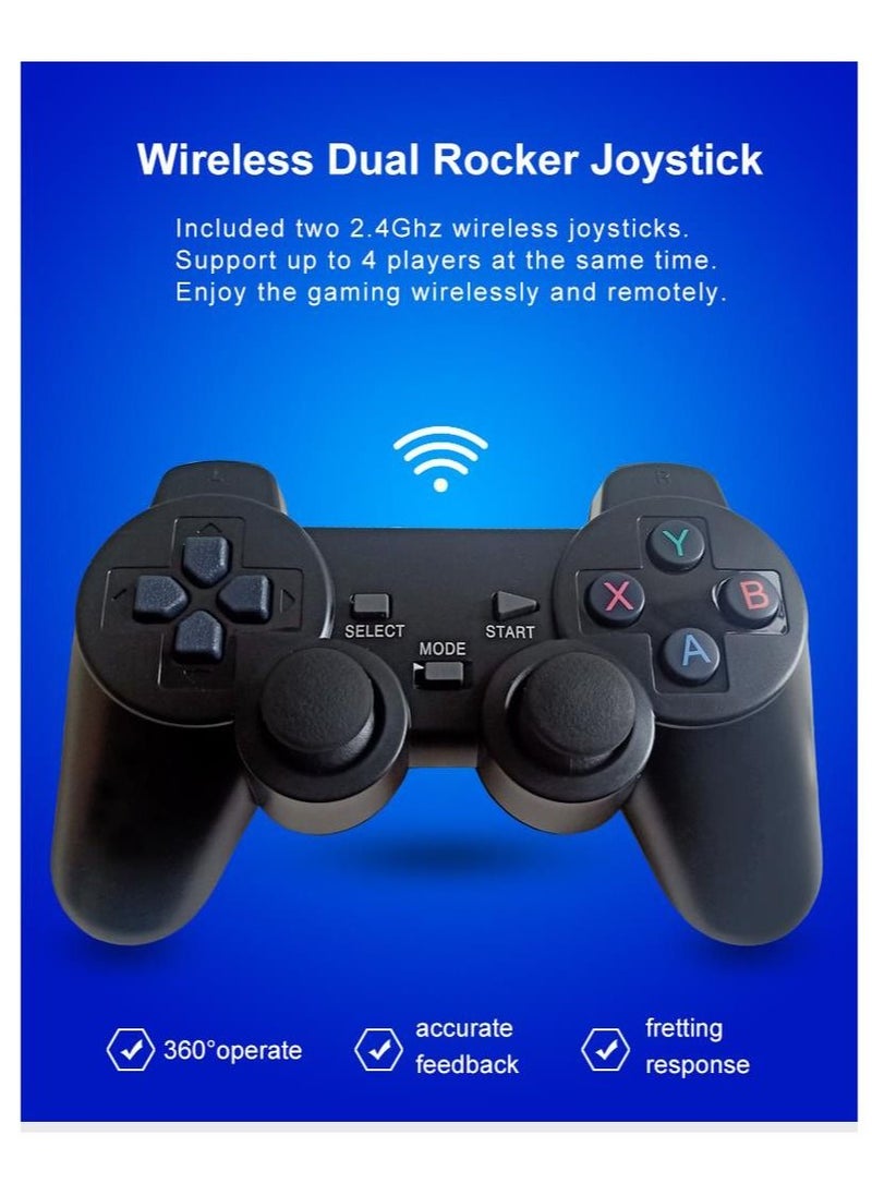 Generic - 4K HD video game console, dual 2.4G wireless controllers, plug-and-play video game stick, built-in 12,000 games, retro handheld game console - Image 1