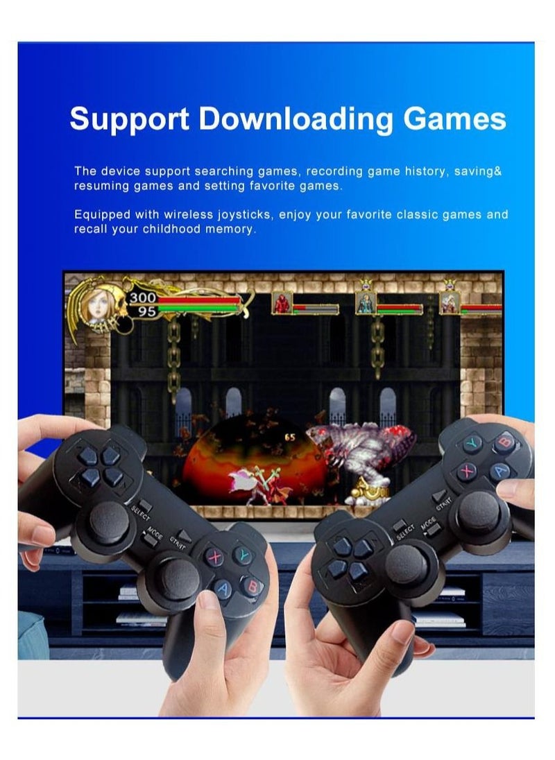 Generic - 4K HD video game console, dual 2.4G wireless controllers, plug-and-play video game stick, built-in 12,000 games, retro handheld game console - Image 1