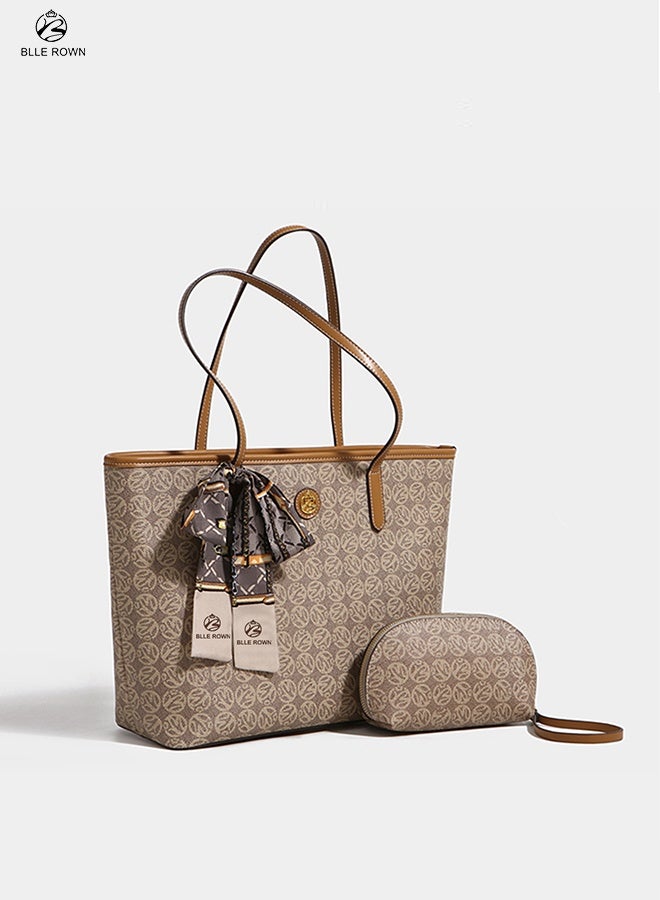 BLLE ROWN Women Tote Bag Large Capacity Shoulder Bag for Ladies Stylish Travel Work Office Shopping Daily Use Premium Fashion Handbag - Image 1