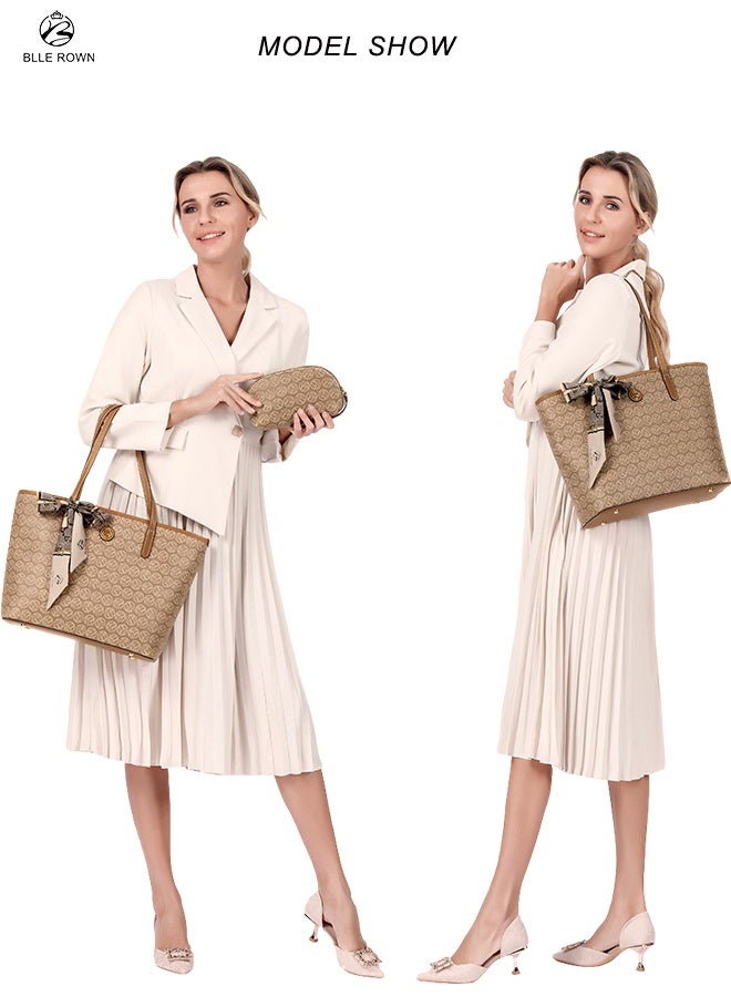 BLLE ROWN Women Tote Bag Large Capacity Shoulder Bag for Ladies Stylish Travel Work Office Shopping Daily Use Premium Fashion Handbag - Image 3