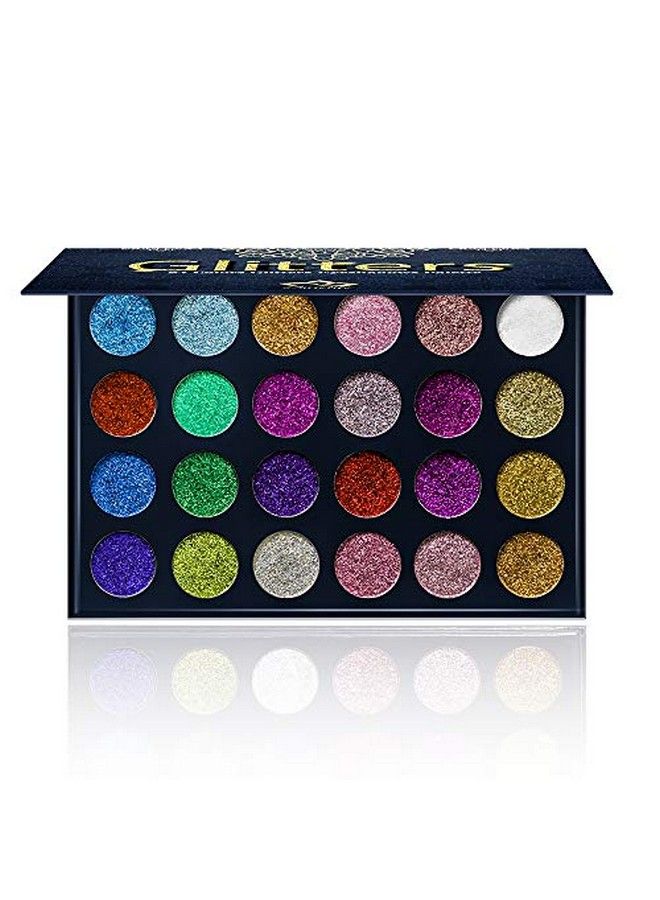 Aolailiya 24 Color Pressed Glitter Eyeshadow Palette Mineral Ultra Shimmer Makeup Palette Eye Shadow Powder Long Lasting Waterproof - Image 1
