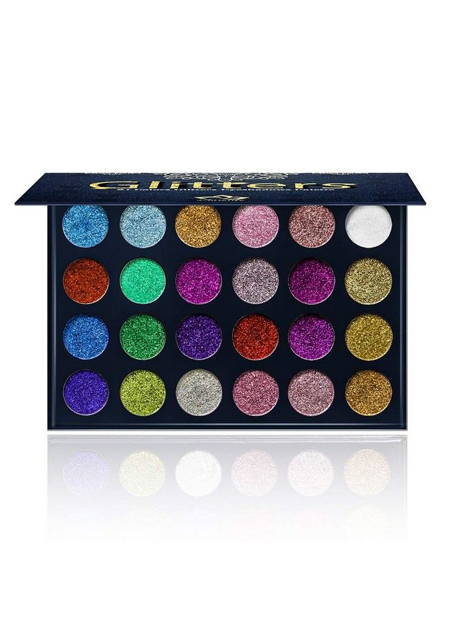 Aolailiya 24 Color Pressed Glitter Eyeshadow Palette Mineral Ultra Shimmer Makeup Palette Eye Shadow Powder Long Lasting Waterproof - Image 2