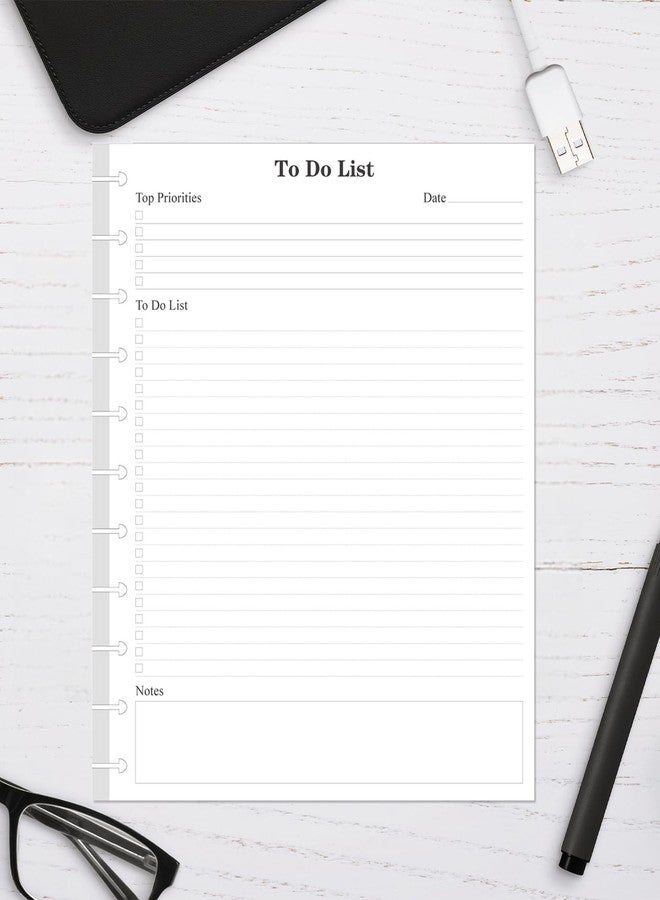 Getvow Letter Size TUL Discbound To Do List Refills, 11 Disc Daily Planner Insert, 100Sheets / 200Pages To Do Paper, 100gsm White Paper, 8.5'' x 11'' - Image 4