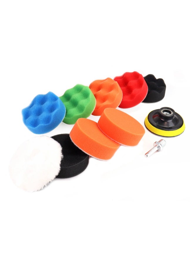 AMIO Car Polishing Pad Kit 11 pcs 80mm M14 Drill Attachment – Foam Buffing Set for Detailing - Image 2