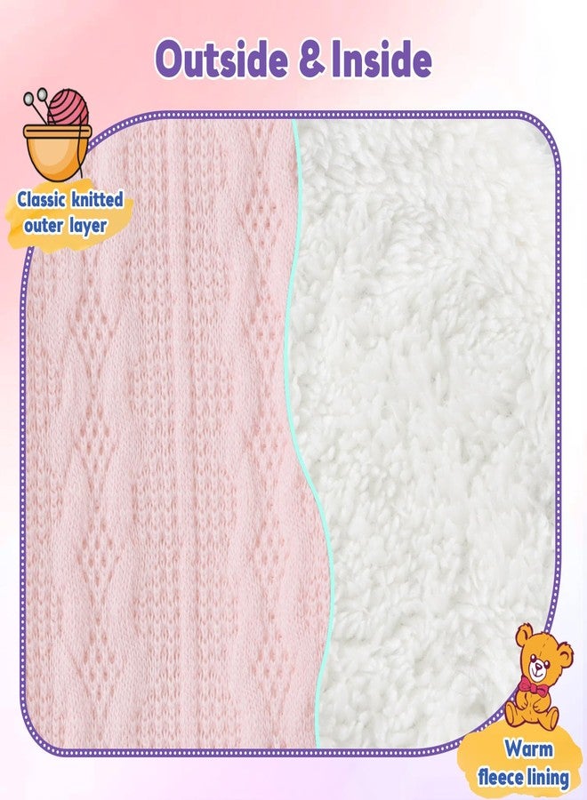 OMUKY Kids Scarf Fleece Warm Knitted Scarves for Girls Boys Toddler Cold Weather Soft Neck Warmer(Pink,2-5 Years) - Image 4