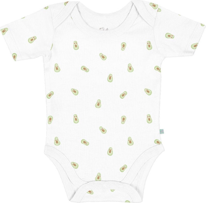 Casadora Baby Avocado Organic Cotton Baby Short Sleeve Bodysuit - Image 1
