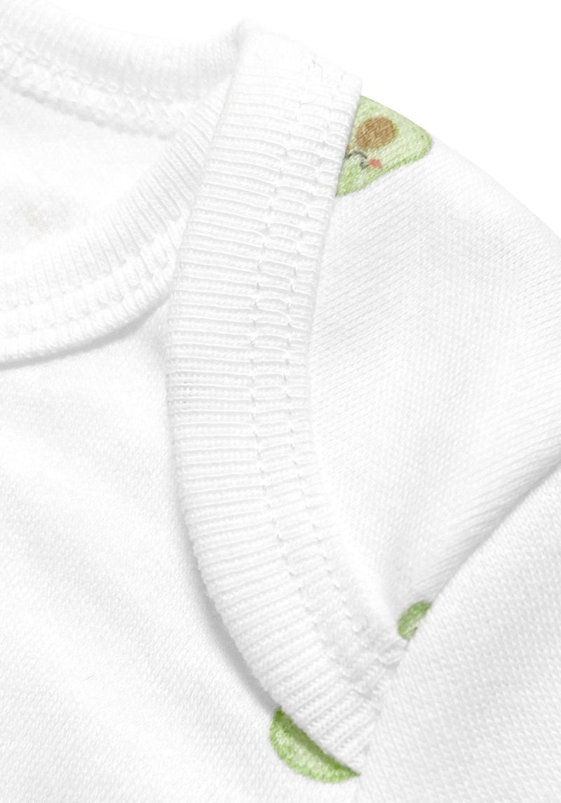 Casadora Baby Avocado Organic Cotton Baby Short Sleeve Bodysuit - Image 3
