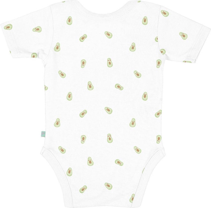 Casadora Baby Avocado Organic Cotton Baby Short Sleeve Bodysuit - Image 2