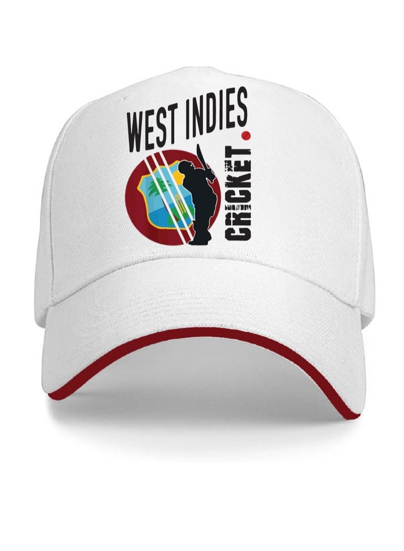 West Indies Unisex Sports Jersey T-Shirt Set-West Indies Sports Fan Jersey T-Shirt For Adults-T-Shirt,Scarf,Cap-Gift Set For Sports Events,Matches